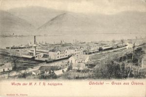 Orsova, MFTR (Magyar Királyi Folyam- és Tengerhajózási rt.) hajógyára / Werfte / ship factory of the Hungarian (Royal) River and Sea Shipping