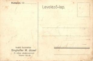 ~1910 Singhoffer M. József halászmester és halnagykereskedő reklámlapja. Budapest Központi vásárcsar...
