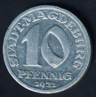 Német Birodalom/ Weimari Köztársaság/ Magdeburg 1921. 10Pf szükségpénz T:3 ly.