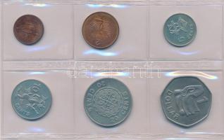 Salamon-szigetek 1980. 1c-1$ (6xklf) forgalmi sor lezárt fóliatokban T:1,1- Solomon Islands 1980. 1 Cent -1 Dollar (6xdiff) coin set in sealed foil packing C:UNC,AU