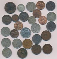 34db-os vegyes külföldi fémpénz tétel, közte Ausztrália 1948. 3p Ag T:1-,2,2-
34pcs of various meta...