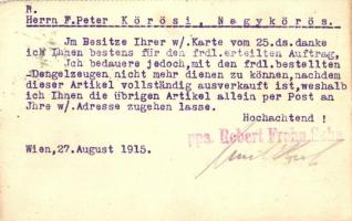 1915 Eisblume. Grosses Lager in modernen praktischen Schlittschuhen. Robert Frohn Sohn. Wien, Hechte...