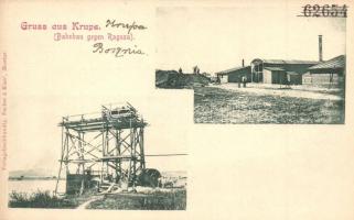Bosanska Krupa, Bahnbau gegen Ragusa / railway construction towards Dubrovnik. Pacher & Kisic