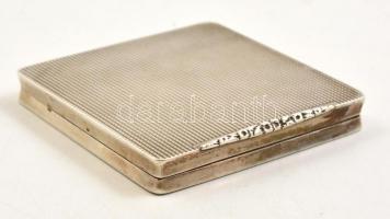 Ezüst cigarettatárca geometrikus díszítéssel 100 g 8x8 cm / Silver cigarette tray