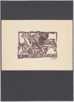 11 db ex libris lapokon, klf technikákkal, részben jelzettek