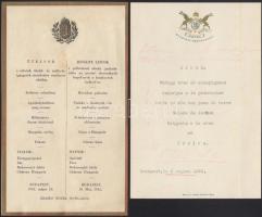 cca 1900 4 db menükártya