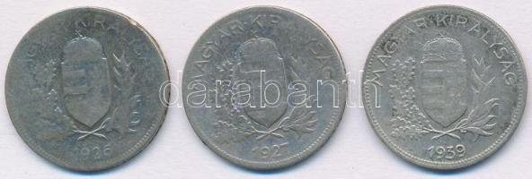 1926-1939. 1P Ag (3xklf) T:2-,3 patina
Adamo P6