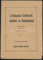 1943 A Budapesti Értéktőzsde díjtételei és kötésegységei. 15p. 12x17 cm