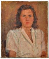 Glatz jelzéssel: Női portré. Olaj, vászon, 60×50 cm