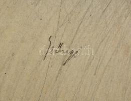 Szőnyi jelzéssel: Férfi portré. Ceruza, papír, szakadással,  60×43 cm