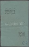 1912 A Magyar Iparművészek Testületének alapszabályai 20p.