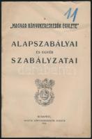 1918 A Magyar Könyvkereskedők Egylete alapszabályai és egyéb szabályzatai 32p. Néhány lapon kis beszakadás 20 cm