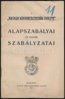 1918 A Magyar Könyvkereskedők Egylete alapszabályai és egyéb szabályzatai  32p. Néhány lapon kis beszakadás  20 cm