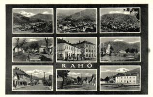 Rahó, Rakhiv; Látkép, Tisza híd - 3 db régi képeslap / general view, bridge - 3 pre-1945 postcards