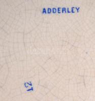 Kerámia mosdótál, matricás, jelzett (Adderley), kis kopásokkal, d: 40 cm