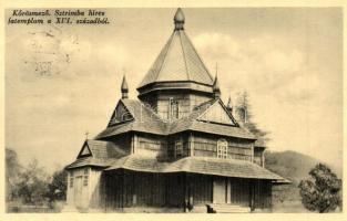 Körösmező, Jaszinya; fatemplom, Tiszaborkút, Tisza forrása - 4 db régi képeslap / wooden church, Tisza spring, - 4 pre-1945 postcards
