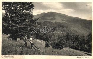Körösmező, Jaszinya; fatemplom, Tiszaborkút, Tisza forrása - 4 db régi képeslap / wooden church, Tis...