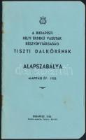 A Budapesti Helyi Érdekű Vasutak Rt. tiszti dalkörének alapszabály. Bp., 1936. 16p.