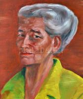 Ziffer jelzéssel: Női portré. Olaj, farost, 82×68 cm