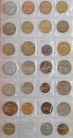 88db-os vegyes külföldi fémpénz tétel albumban, közte 2db kisezüst T:vegyes
88pcs of various metal ...