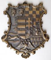 Magyar középcímer, fém, 29×23 cm