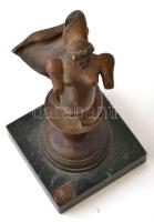 Mihály Gábor (1942- ): Lebegés, bronz szobor, jelzett, talapzaton, m: 19,5 cm