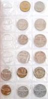 92db-os vegyes külföldi fémpénz tétel albumban, érdekesebb darabokkal, közte 2db ezüst T:vegyes
92p...