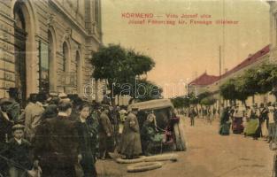 1900 Körmend, Vida József utca, József főherceg kir. fensége ittlétekor, defekt szerelés az autó mögött (EK)