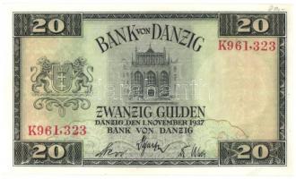Danzig 1937. 20G T:I Danzig 1937. 20 Gulden C:UNC Krause 63