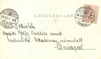 1898 Körmend, Honvéd laktanya, Malom, Gőzmalom, Katolikus templom. Art Nouveau, floral, litho  (EB)