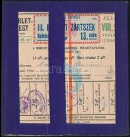 1944 Bérlet a Nemzeti Színházba vászon borítással