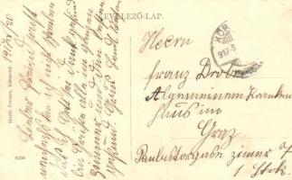 1917 Körmend, Batthyány tér a jövőben. montázslap. Slavik Ferenc kiadása / in der Zukunft / in the f...