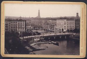 cca 1890 Hamburg keményhátú fotó / photo 17x10 cm