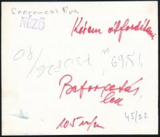 1978 Szerencsi Éva és Sinkó László közös jelenetben, Keleti Éva sajtófotója, 13×15 cm