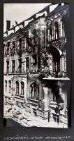 1948 A Budapesti I. ker. Szentháromság tér, a volt pénzügyminisztérium fotói, 9 db, albumba ragasztv...