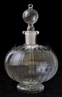 Parfümös üveg, formába öntött, hibátlan, m: 18 cm