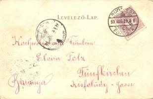 1898 Budapest I. Alagút a várhegy alatt a Lánchídról nézve (ritka felvétel!), Takarékpénztár, Zailln...