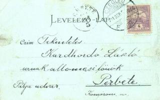 1901 Cegléd, Kossuth tér. Art Nouveau, litho (EK)