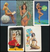 1967-1995 29 db Lottó reklámos kártyanaptár, köztük hölgyek és erotikus is