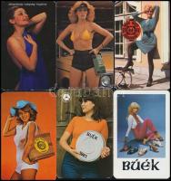1981 16 db hölgyeket ábrázoló kártyanaptár