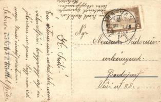 1922 Hatvan, Vasúti szálloda és vendéglő, bor és sör csarnok. Bartos Károly kiadása (EK)