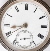Kulcsos ezüst zsebóra, hibátlan számlappal, kulccsal, működő, szép állapotban / Silver pocket watch ...