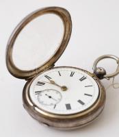 Kulcsos ezüst zsebóra, hibátlan számlappal, kulccsal, működő, szép állapotban / Silver pocket watch ...