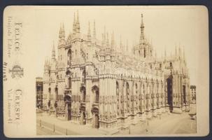 cca 1890 Milano keményhátú fotó 17x10 cm