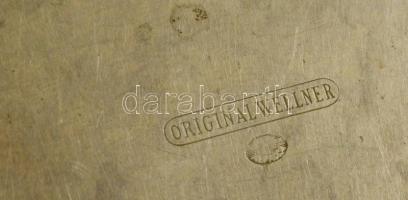 Kávéházi alpakka kávés tálca. 29 cm Wellber, jelzett