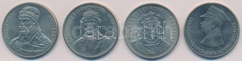 Lengyelország 1979-1981. 50Zl (4xklf) forgalmi emlékkiadások T:1-
Poland 1979-1981. 50 Zlotych (4xd...