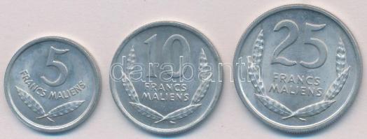 Mali 1961. 5Fr Al + 10Fr Al + 25Fr Al T:1- Mali 1961. 5 Francs Al + 10 Francs Al + 25 Francs Al C:AU