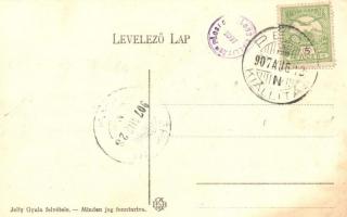 1907 Pécs, Országos Kiállítás, Borászati pavilon. Jelfy Gyula felvétele. So. Stpl