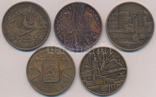 Vegyes: 5xklf Br emlékérem tétel, közte 1986. "Bajcsy-Zsilinszky Endre 1886-1986 / MÉE Szabolcs...