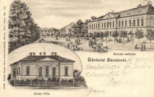 1904 Sárvár, Korona szálloda, Ajkay villa. Kiadja Stranz János (r)